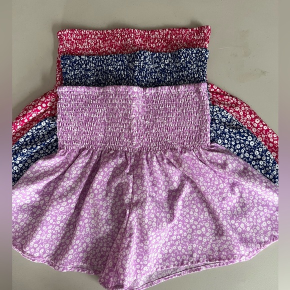 Pants - Women’s flowy shorts - hot pink, navy, lilac